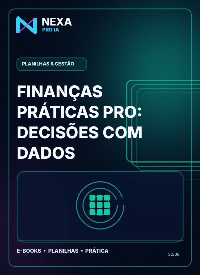 Capa de Finanças Práticas Pro: Decisões com Dados
