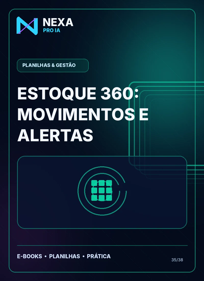 Capa de Estoque 360: Movimentos e Alertas